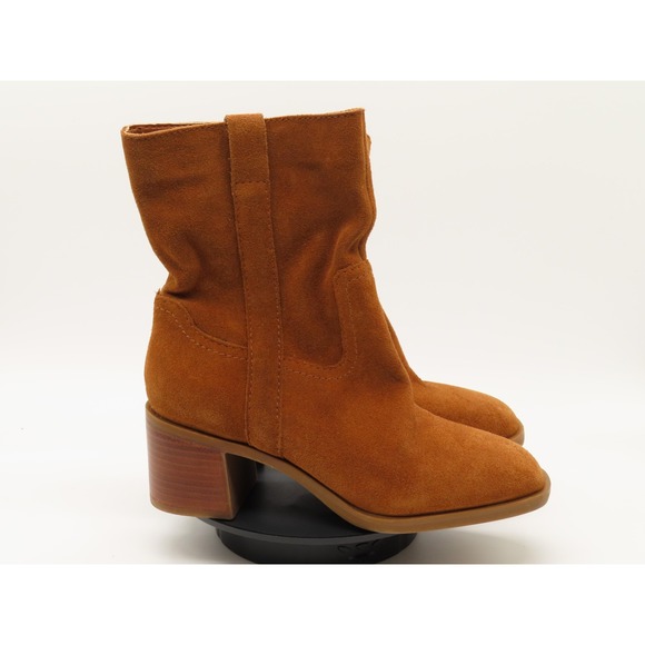 Steve Madden Shoes - Steve Madden Boots Womens Size 7.5 Brown Suede Romney Ankle Block Heel Booties